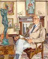 Hugh Walpole in His Study