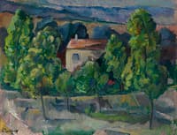 Landscape with a White House