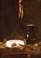 Still Life with a Jug, Cheese, Onions, Fish and a Knife