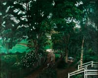 Rainy Atmosphere under Tree by Jølster Vicarage