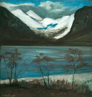 Trees and Snowy Mountains