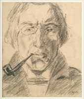 Self-Portrait with Pipe