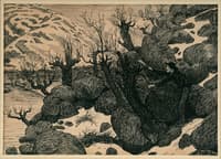 Man Cutting Branches from Sallow