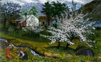 Apple Trees in Blossom