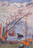 Bird on a Stone (woodcut)