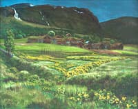 June Night and Old West Country Farmyard