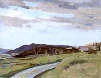 A Welsh Landscape, Llandigla, near Llangollen (recto)