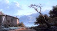 A House with a Lake in the Background