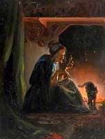 Old Woman beside a Fire