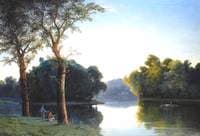 River Seine near the Bois-de-Boulogne, France