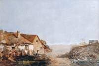 Sketch of Cottages near Boulogne-sur-Mer, France