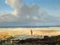 Sketch on the Seashore near Boulogne-sur-Mer, France