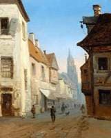 Street Scene in a French Town