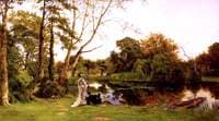 Still Waters: A Lady Fishing and Her Companion Reclining beside Her