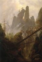Rocky Landscape in the Elbsandsteingebirge