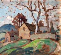Landscape with Farmhouse (recto)