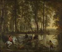 A Stag Hunt in a Forest