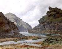 Boscastle Harbour at Low Tide