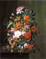 Summer Flowers in a Glass Bowl