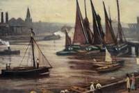 Barges on the Thames