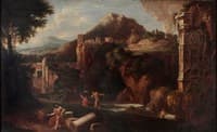 Landscape with Classical Ruins and Figures