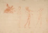Three Nude Male Figures