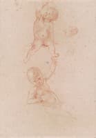 Studies for Two Seated Putti