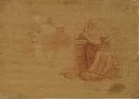 Two Studies of John of Nepomuk for 'the Madonna with Child and John of Nepomuk'and the Virgin for 'the Annunciation'