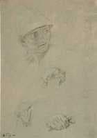 Study of a Head and Hands