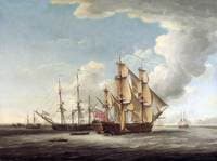Two 32-Gun Frigates Receiving their Captains