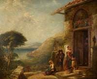 Poor Travellers at the Door of a Capuchin Convent near Vico, Bay of Naples