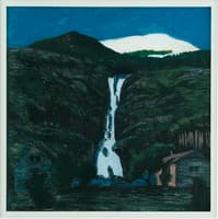 Waterfall and Glacier