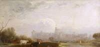 View of Windsor Castle from the River, with Cattle