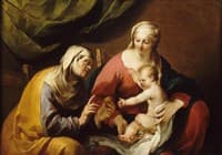 The Virgin and Infant jesus who Offers Saint Anne an Apple
