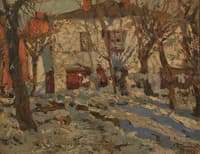 Winter Village Landscape