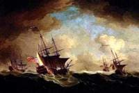 A Squadron Going to Windward in a Gale