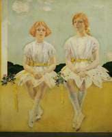 Two Girls Seated: Diana and Sarah Churchill
