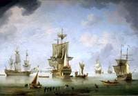Shipping Becalmed in the Solent