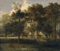 Woodland Scene with Sheep