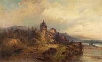 Landscape of a Village on the Rhine