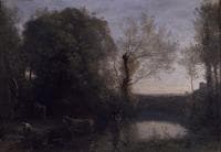 Landscape with Setting Sun