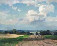 A Norfolk Landscape with Potato Pickers