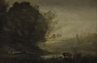 Herdsmen beside a Pool