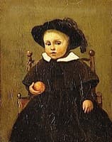 Child Holding an Orange (Painter Adolphe Desbrochers)