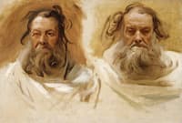 Two Heads of a Bearded Man (study for 'Frieze of the Prophets')