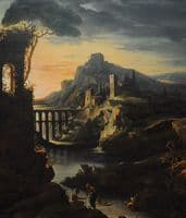 Evening Landscape with an Aqueduct