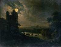 Moonlit Landscape with River