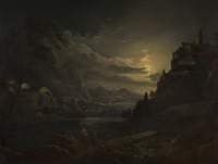 Classical Landscape by Moonlight
