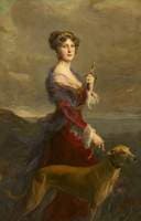 The Honourable Edith Helen Chaplin, Marchioness of Londonderry, with Her Favourite Greyhound