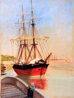 Sailing Ship by the Ponte Veneta Marina, Venice